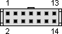 14 pin IDC male connector layout